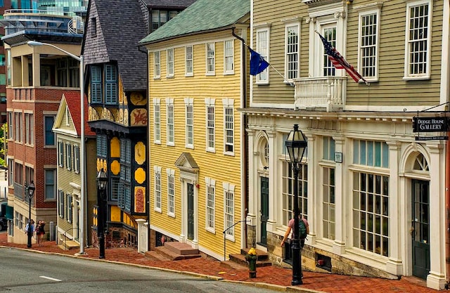 view of building exterior featuring entry steps