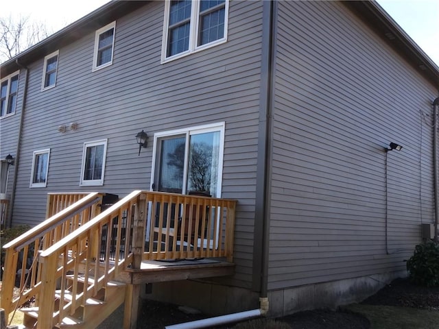 rear view of house with a deck