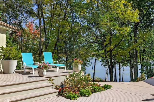 view of wooden terrace