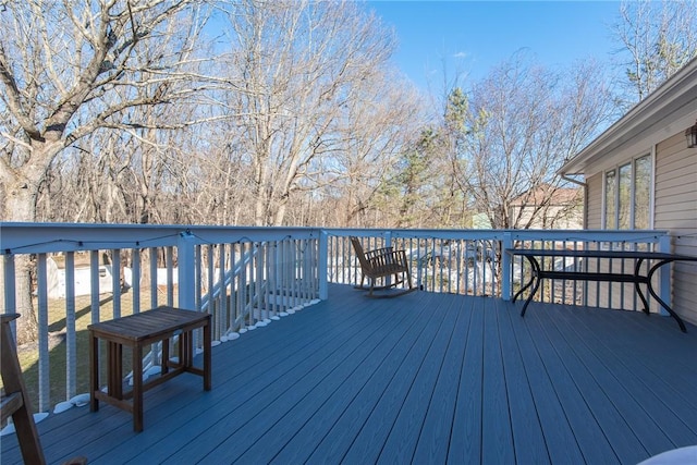 view of wooden terrace