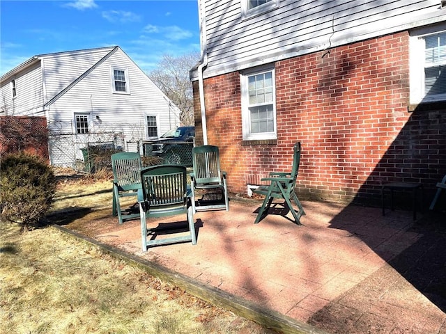 view of patio with fence