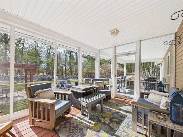 view of sunroom / solarium