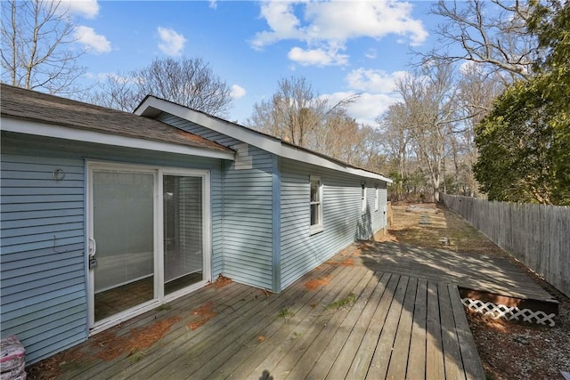 wooden terrace with fence