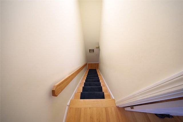 staircase with baseboards