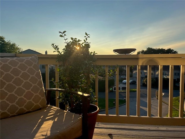 view of deck at dusk