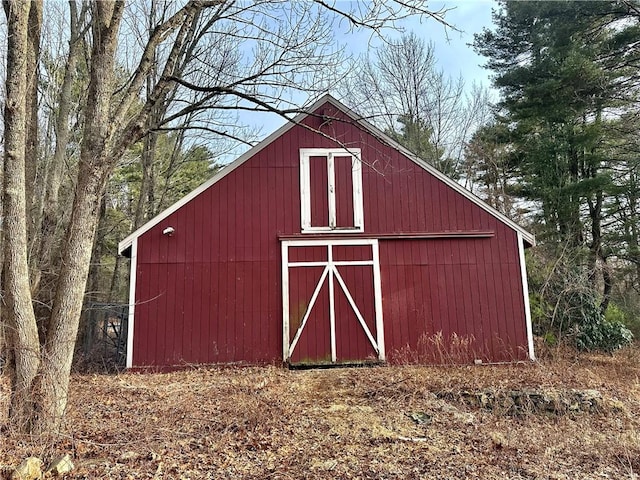 view of barn