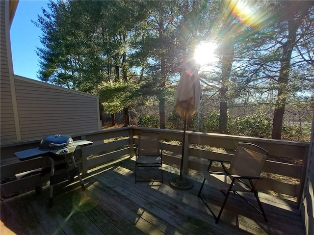 view of wooden terrace