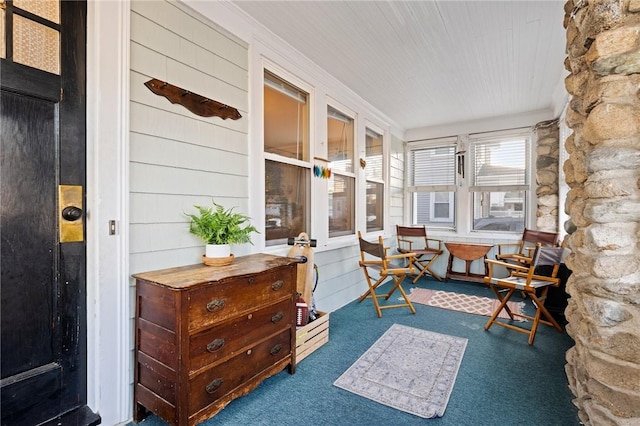 view of sunroom