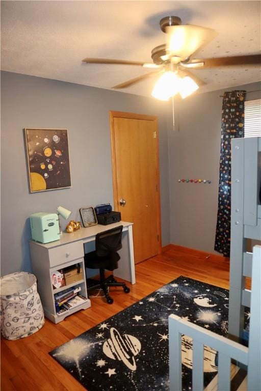 office area featuring wood finished floors