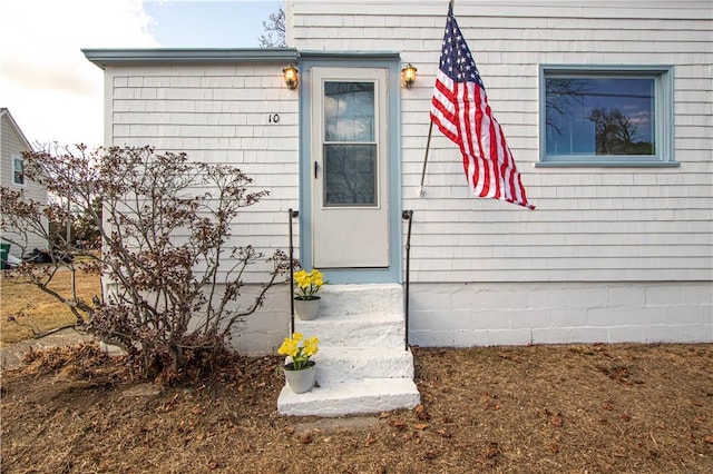 view of doorway to property