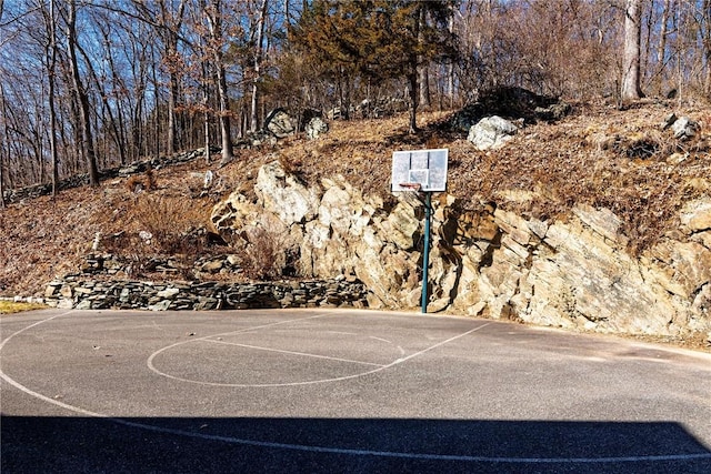 view of sport court featuring community basketball court