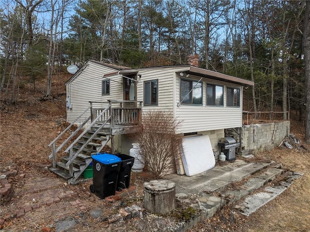 exterior space featuring an attached garage