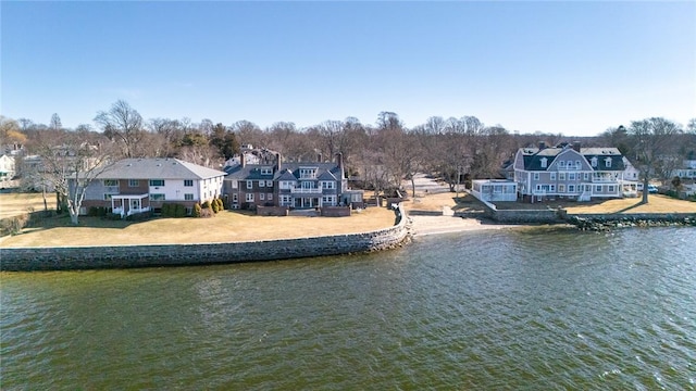 property view of water featuring a residential view