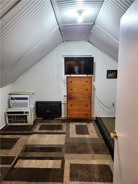 bonus room with lofted ceiling