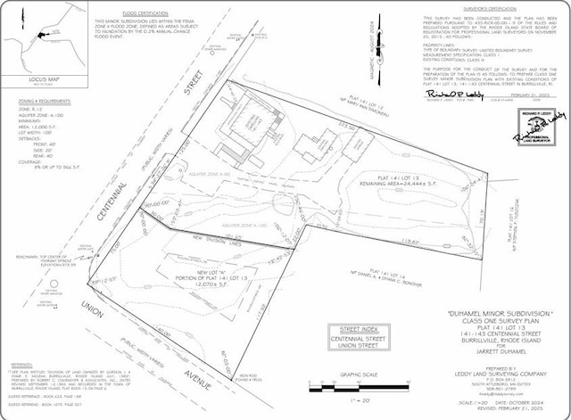 141 Centennial St, Burrillville, RI 02859 - survey map / technical document