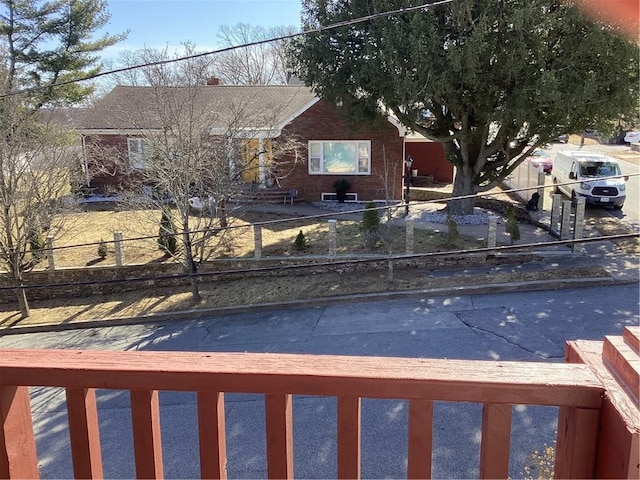 view of pool featuring a fenced front yard