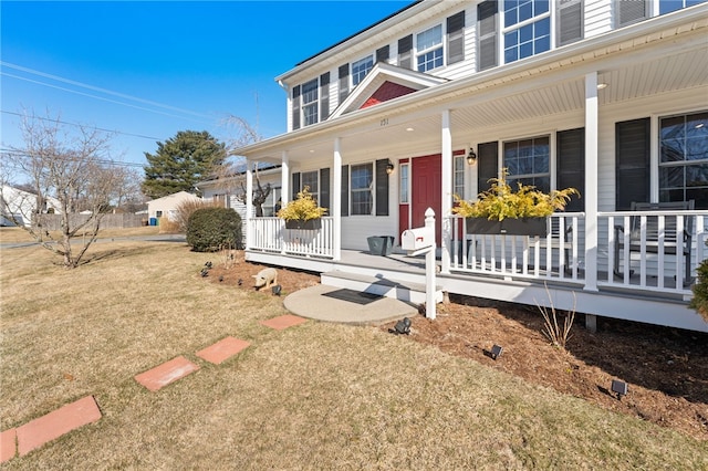 doorway to property featuring a porch