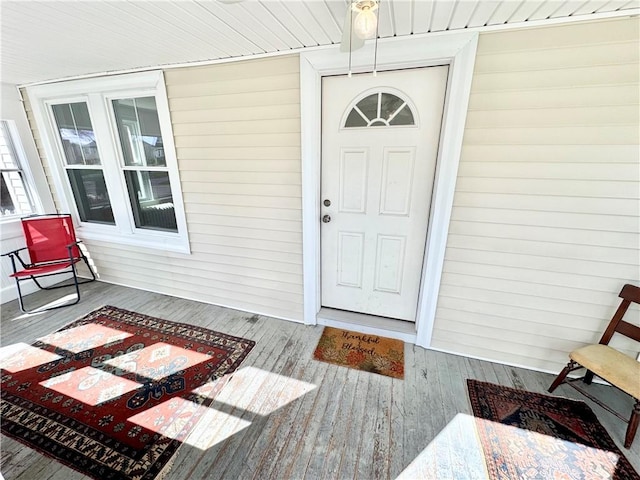 view of doorway to property