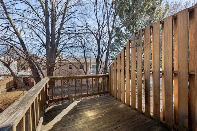 wooden deck with fence