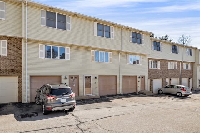 view of property with a garage