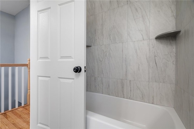 full bath with wood finished floors