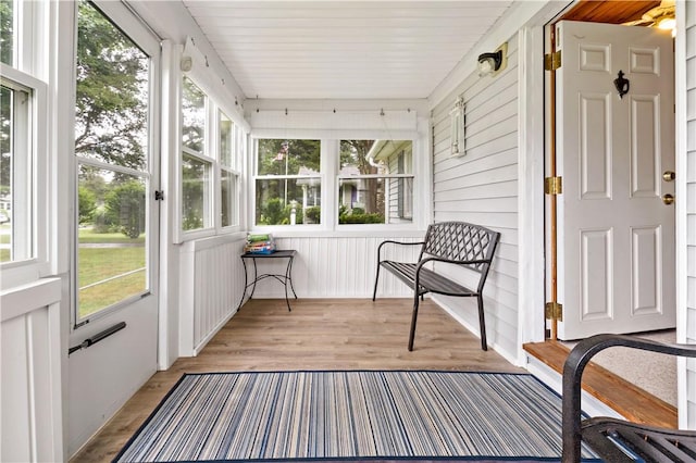 sunroom / solarium with plenty of natural light