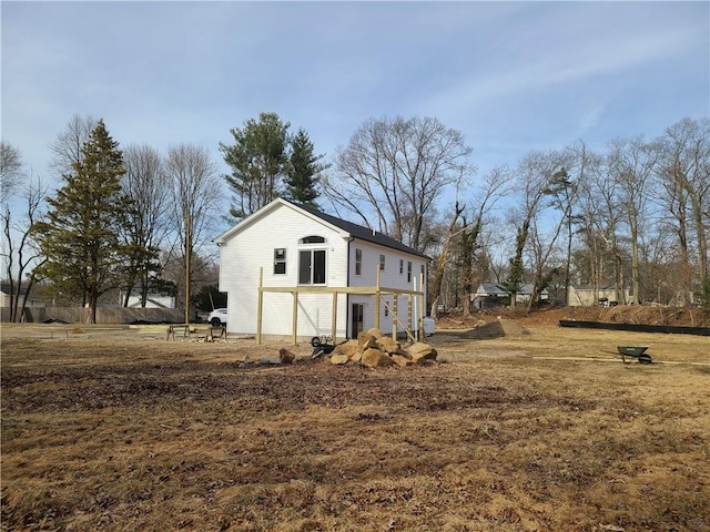 view of side of home with an attached garage