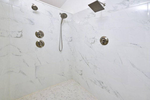 full bathroom with a tile shower