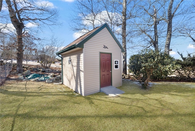 view of shed