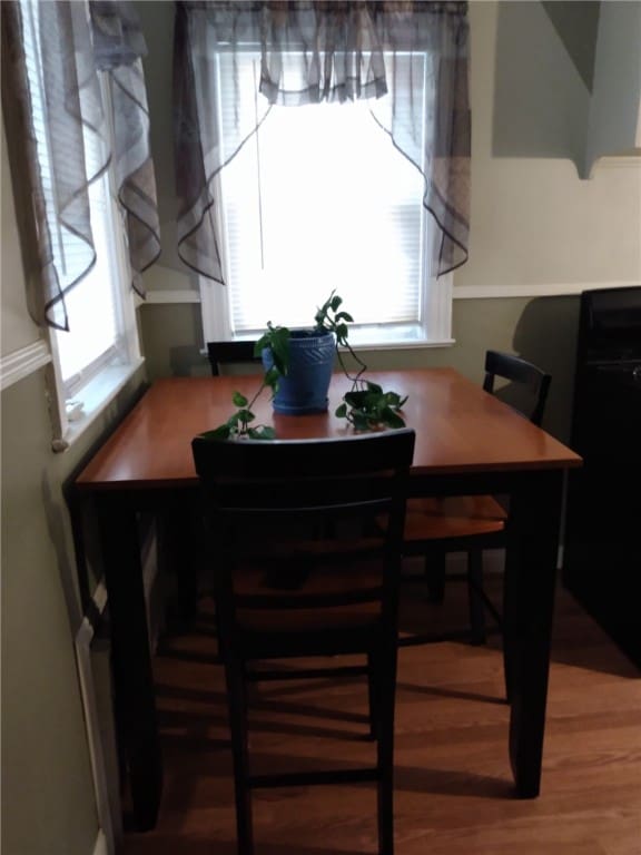 dining room featuring wood finished floors