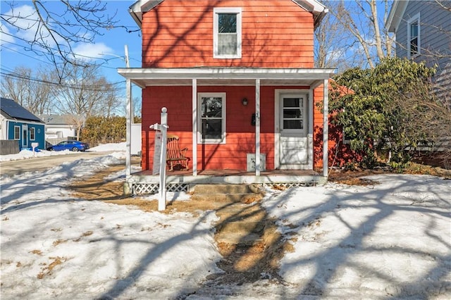 view of front of property with covered porch