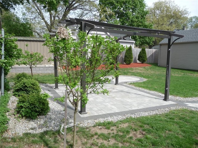 22 Kendall Ln, Warwick, RI 02888 - view of patio with fence and a pergola