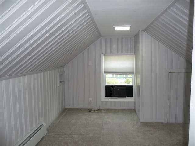 22 Kendall Ln, Warwick, RI 02888 - bonus room featuring carpet flooring, a baseboard heating unit, and lofted ceiling
