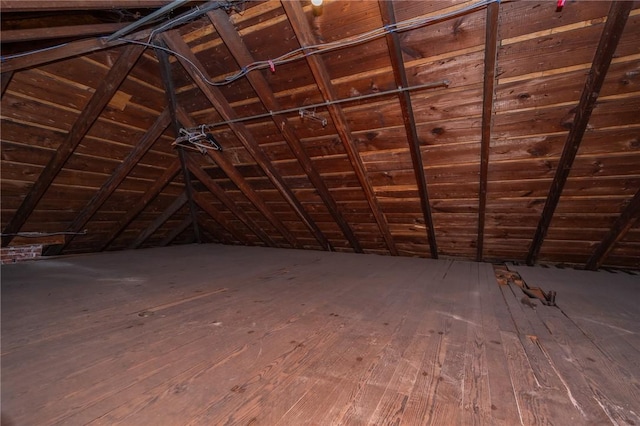 view of attic