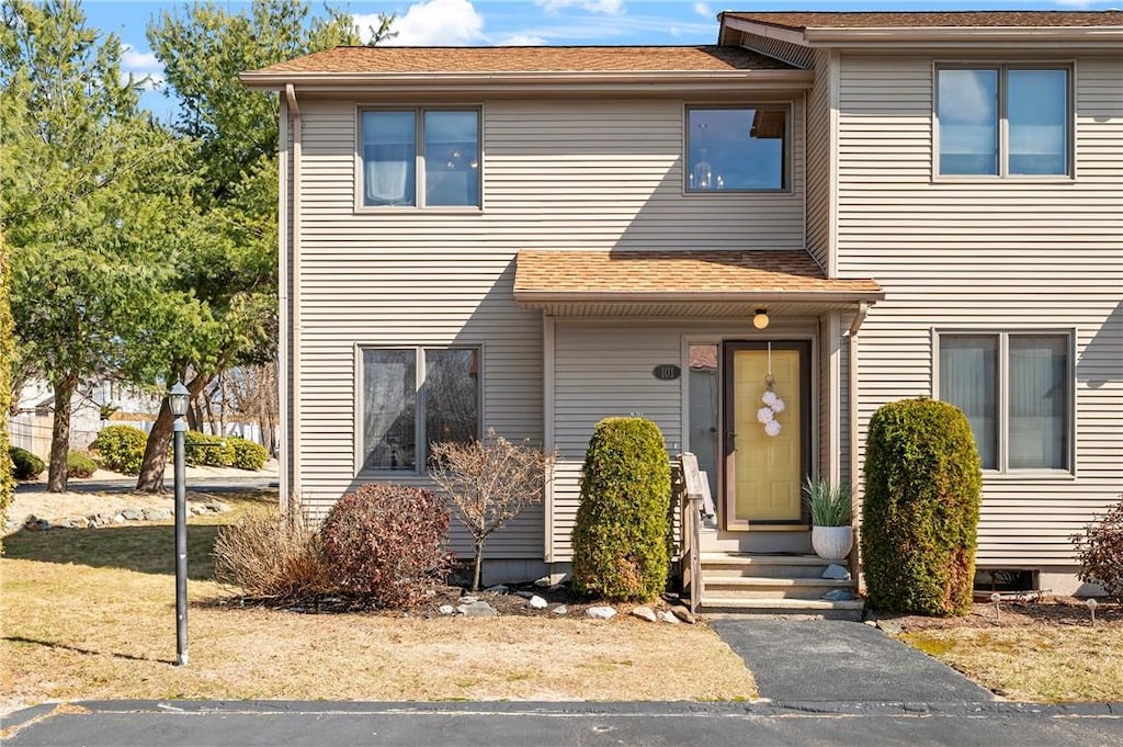 multi unit property with a shingled roof