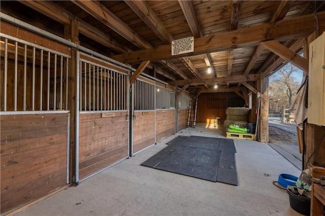 view of horse barn