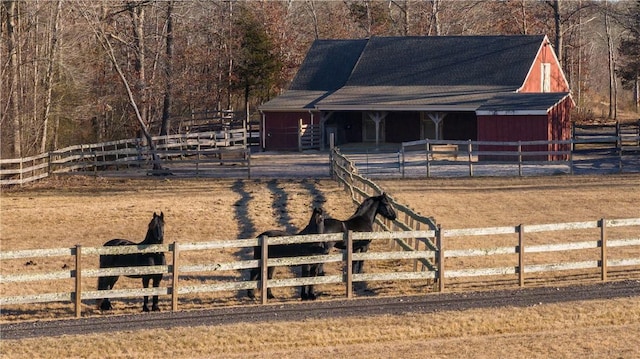 view of horse barn