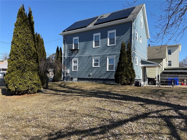 86 Magill St, Pawtucket, RI 02860 - back of house featuring solar panels