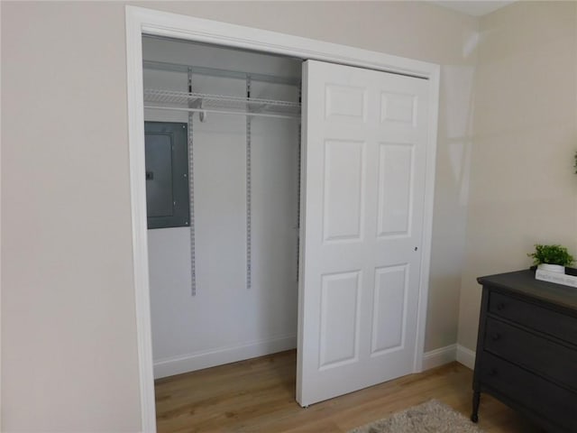 closet with electric panel