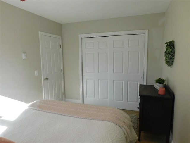 bedroom featuring a closet