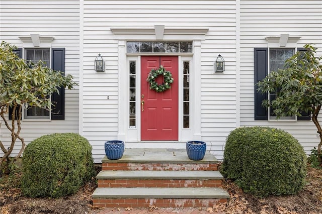 view of doorway to property