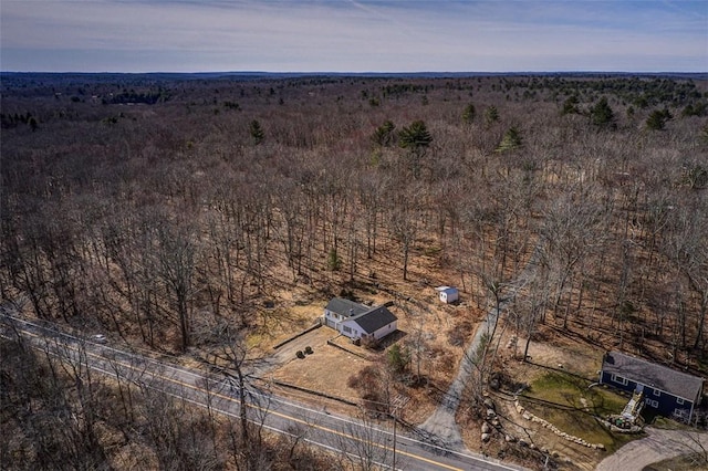 drone / aerial view with a rural view