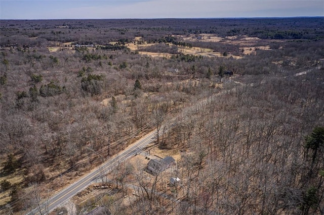 aerial view with a rural view