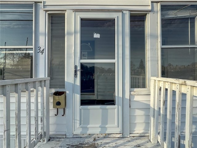 view of doorway to property