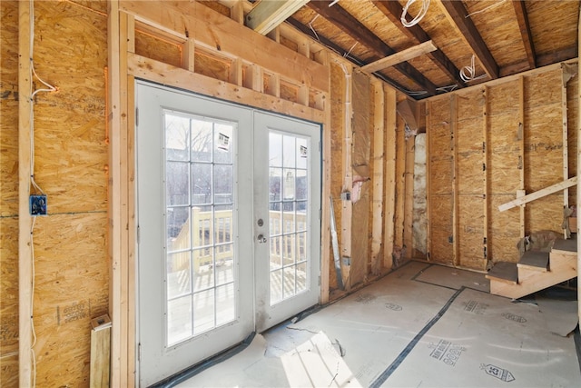 interior space with french doors