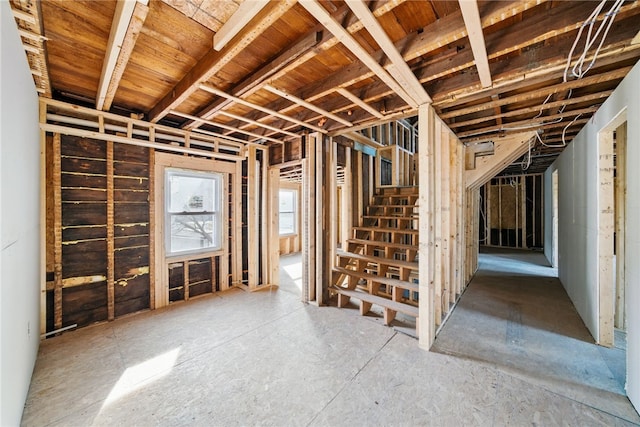 miscellaneous room featuring stairway