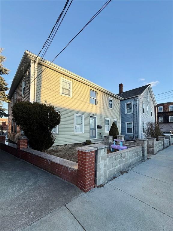 view of front of home with a patio area