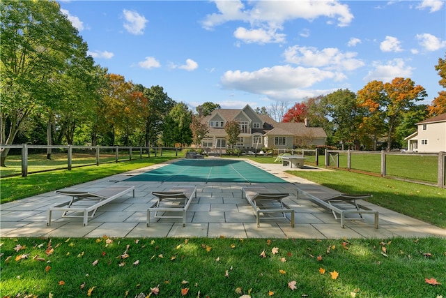 50 Kenyon Ave, East Greenwich, RI 02818 - view of pool with a lawn and fence