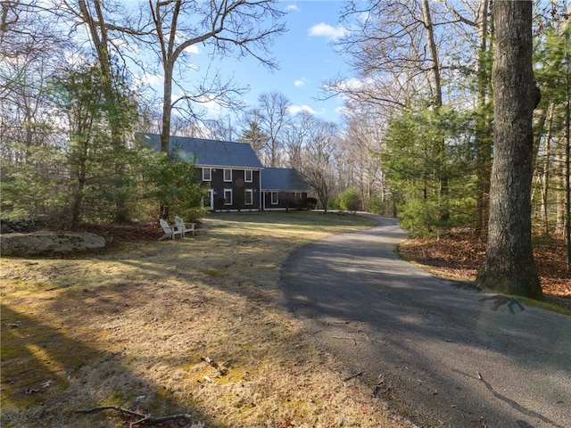 view of road with driveway