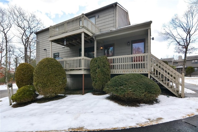 exterior space featuring covered porch